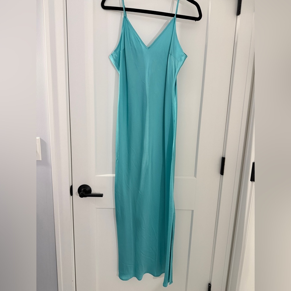 Vineyard Vines Aqua Slip Maxi Dress